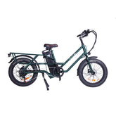 Green electric bike on a white background