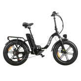 Black electric bike with fat tires on a white background