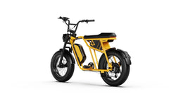 Yellow electric bike on a white background