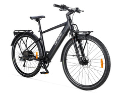 Black Cyrusher Voyage Trekking Electric bicycle on a white background