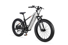 Cyrusher Zenith electric cycle in silver right side view on a white background