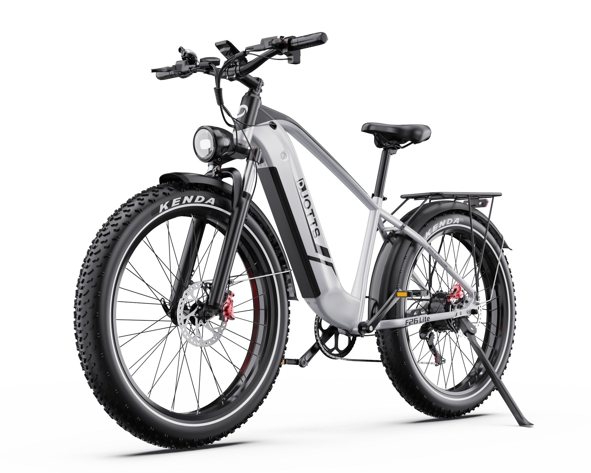 DUOTTS F26 Lite Electric Cycle with Kenda tires on a white background