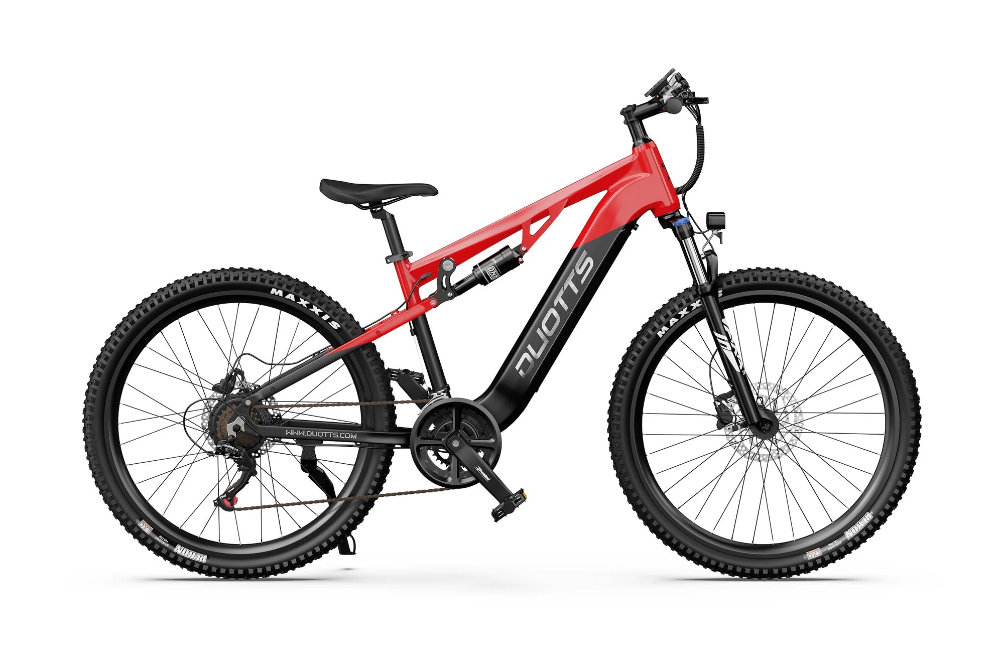 Red and black - DUOTTS E29 Electric Bike on a white background