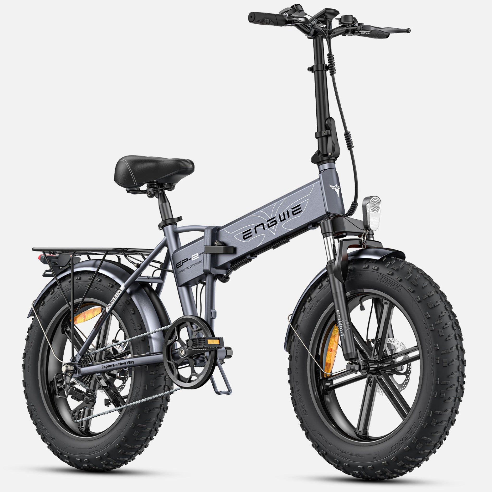 Engwe EP-2 Pro electric bicycle in gray on a white background