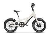 White Heybike EC Compact City Electric Bike with black wheels on a white background