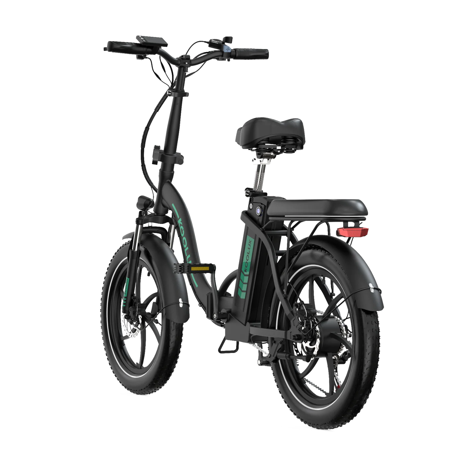KOOLUX BK6S 3.0 Folding Electric Bike - Black on a white background