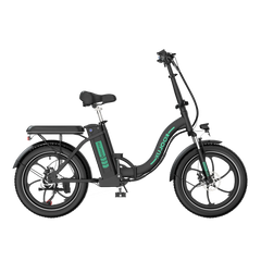 Black KOOLUX BK6S 3.0 Folding Electric Bike in green colour with KOOLUX branding on a white background