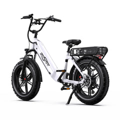 White Onesport OT08 electric bike with black details on a white background