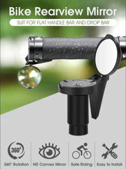 Cykel 1 stk. bakspejl konveks styr drop bar montering akryl linse bagspejl letvægts