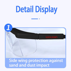 1 Pair of Splash Proof and Dust-Proof Neutral PC Lens Bicycle Goggles, Impact Resistant Welding Riding Decorative Glasses