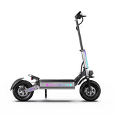 Black electric scooter on a white background