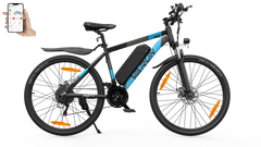 VARUN M27-1 Electric bicycle with blue accents on a white background