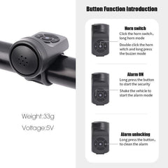 Electric Bell Horn 4 Modes Anti-theft Alarm - Pogo Cycles