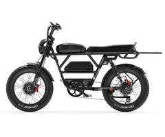 LANKELEISI X-Black Knight Dual Motor Electric Bike -left side view in white background