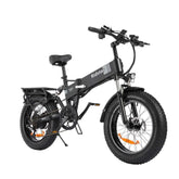 Black electric bike with 'Ridstar' branding on a white background