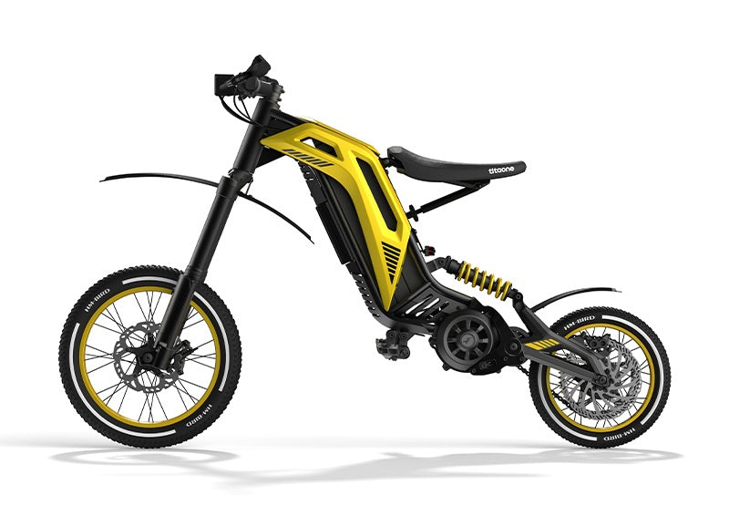 79BIKE TITAONE S Electric Bike in yellow and black on a white background
