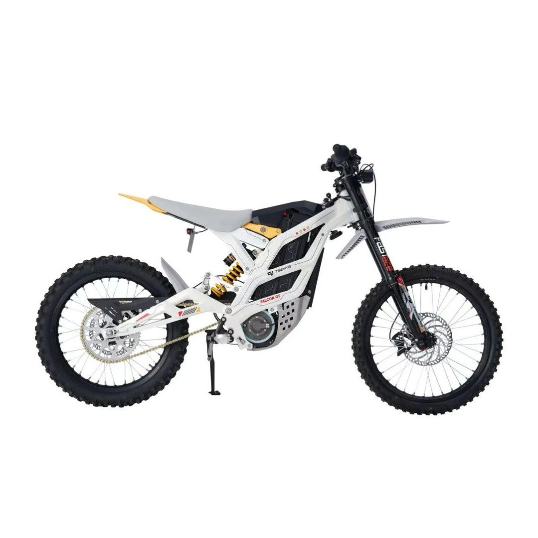 79BIKE Falcon GT Off-Road Electric Bike in white with black tires on a white background