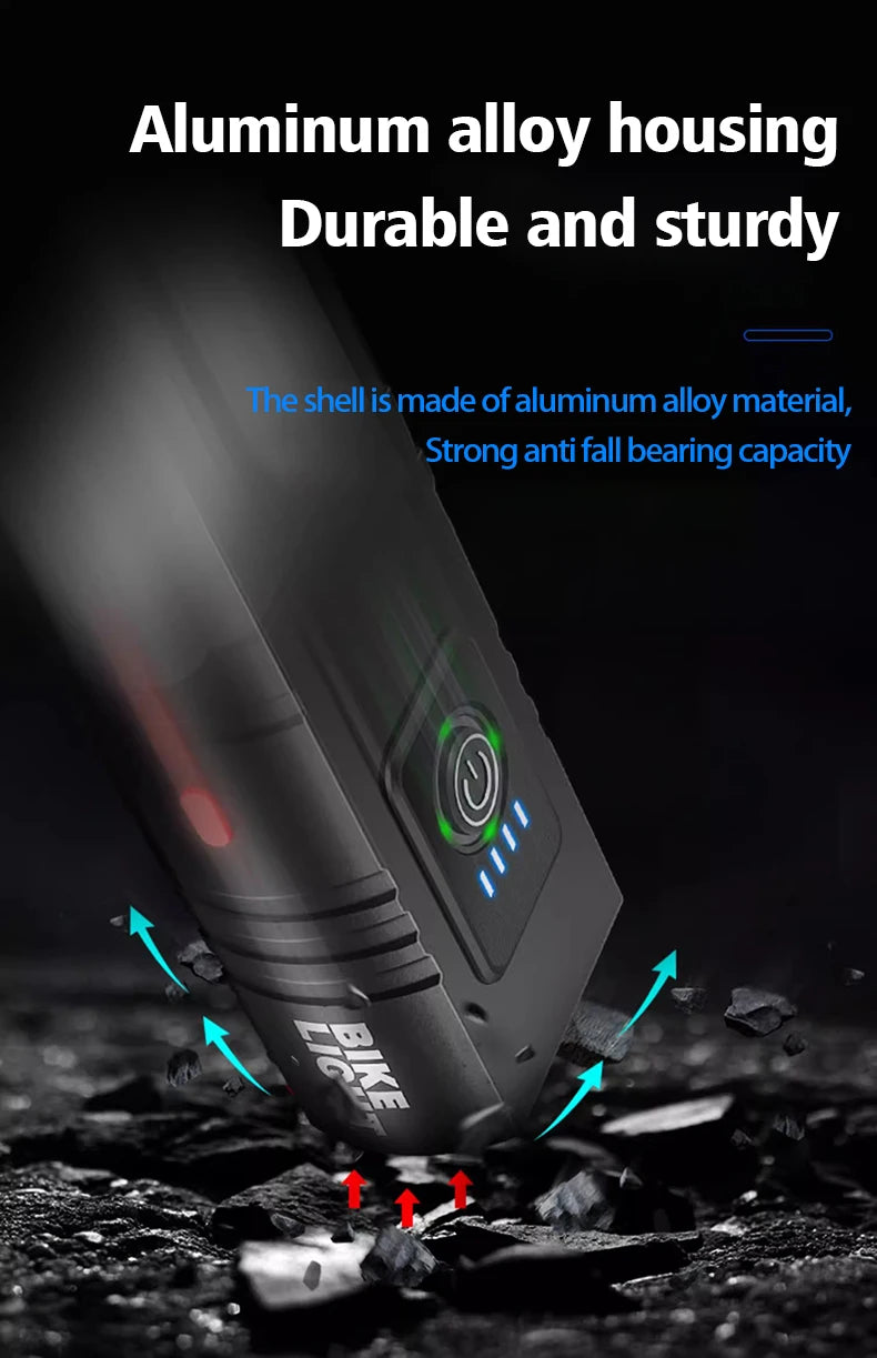 1000LM Bike Light Headlight T6 Bicycle Flashlight LED USB Rechargeable Torch Aluminum Alloy Cycling High Beam Low Accessories 10