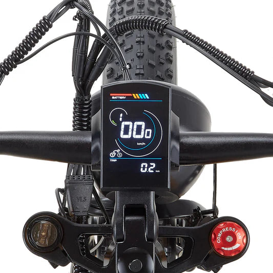 BURCHDA HC26 Dual Motor Electric Bike - Pogo Cycles - display view in white background