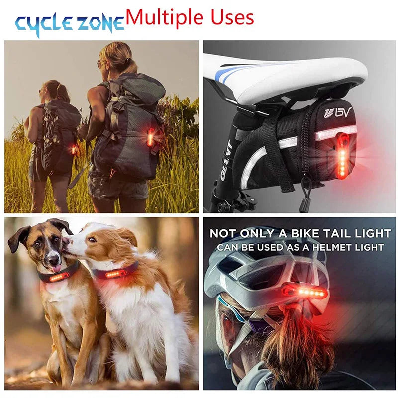 Bicycle Rear Lights USB Rechargeable Bike Tail Light Cycling Taillights Flashing 4 Modes for Night Riding Bike Light Back Lamp