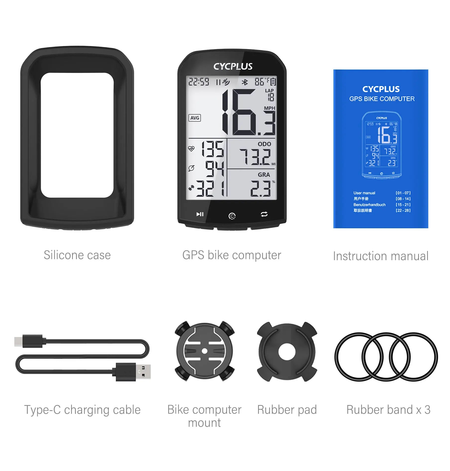 CYCPLUS M1 GPS Bicycle Computer Cycling Speedometer - Pogo Cycles