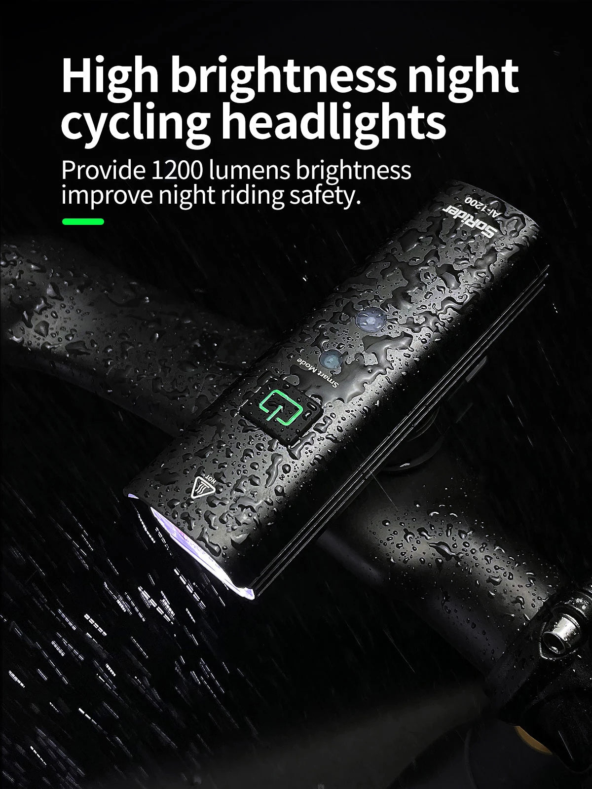 CYCLAMI Bicycle Light 1200LM T6 LED Rechargeable Set Road MTB Bike Front Back Headlight Lamp Flashlight Cycling Light Group