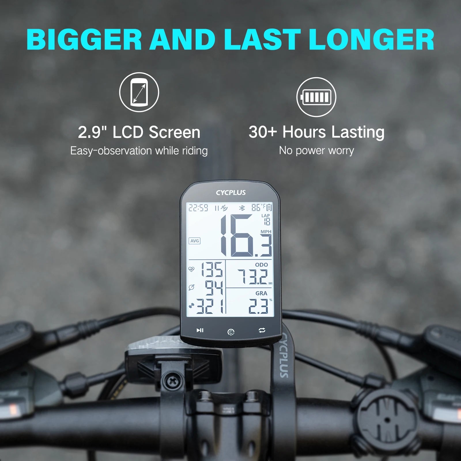 CYCPLUS M1 GPS Bicycle Computer Cycling Speedometer Bluetooth 5.0 ANT+ Ciclismo Speed Meter for Garmin Zwift Bike Accessories