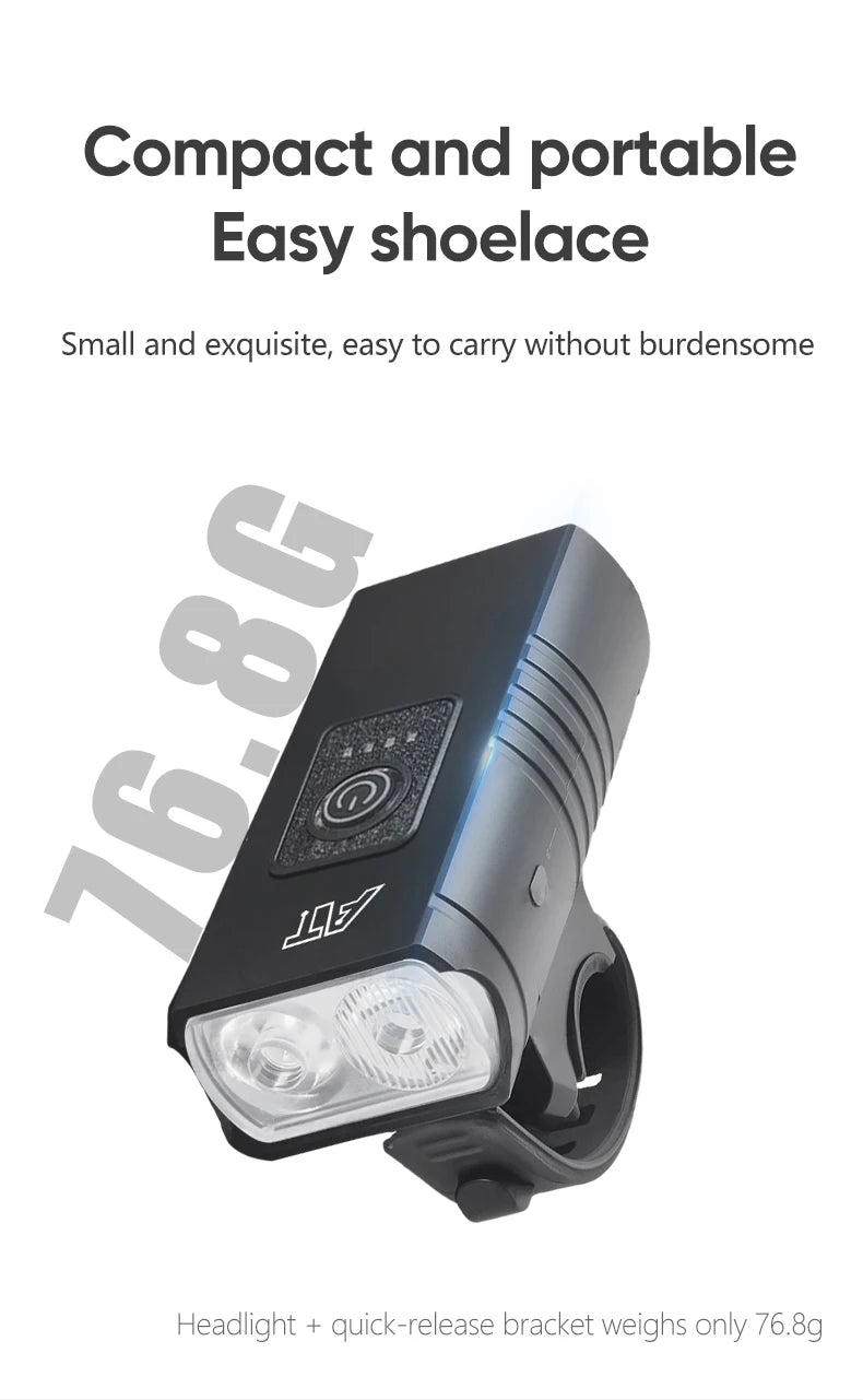 BK02 Bike Light Rechargeable T6 LED Bicycle Lights 6 Modes MTB Flashlight Bicycle Headlight for Cycling Bicycle Front Lamp