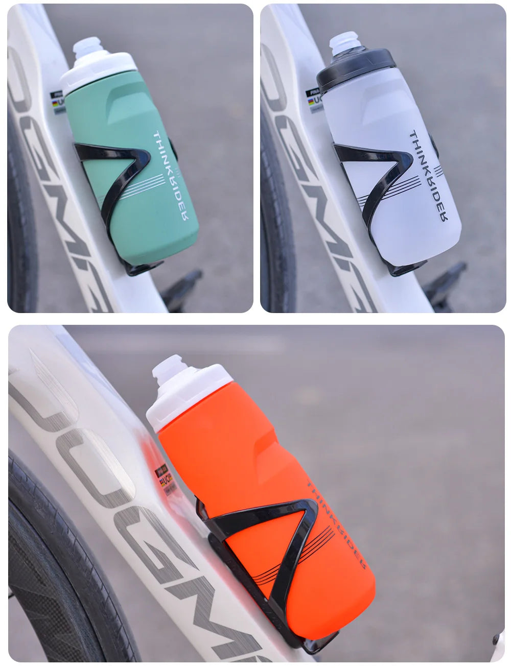 ThinkRider 620ml/750ml Bicycle Bottle MTB Road Bike Water Bottle Outdoor Sports Plastic Portable Large Capacity Drink Cycling