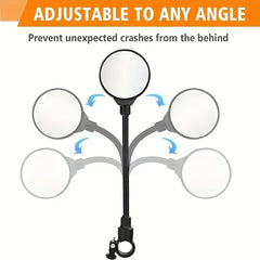 1PCS Bike Mirror Bike Handlebar Rearview Mirror Rotatable And Adjustable Wide Angle Rear View Shockproof Convex Mirror Universal