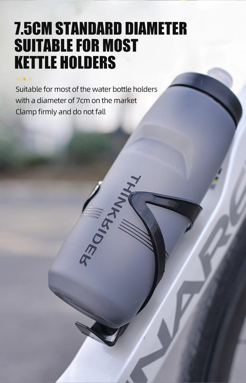 ThinkRider 620ml/750ml Bicycle Bottle MTB Road Bike Water Bottle Outdoor Sports Plastic Portable Large Capacity Drink Cycling - Pogo Cycles