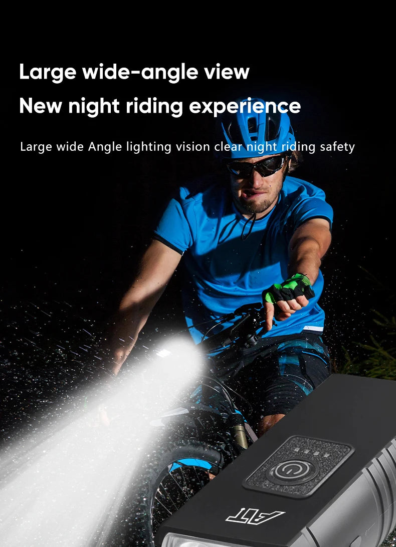 BK02 Bike Light Rechargeable T6 LED Bicycle Lights 6 Modes MTB Flashlight Bicycle Headlight for Cycling Bicycle Front Lamp