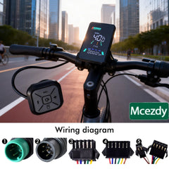 L5 LCD Display Meter Dashboard Speedo Meter Electric Bike Meter Bike Computer Bicycle Odometer LCD Screen Wired