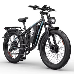 YVY C26 Max Electric bike on a white background - black