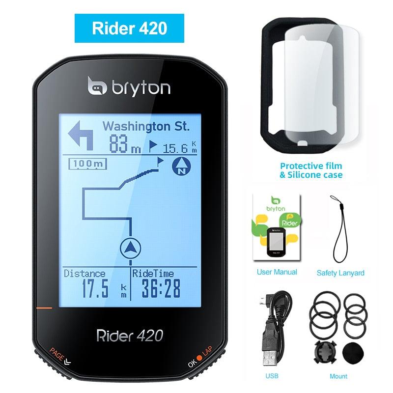 Bryton Rider420 420 420E Rider320 320 320E GPS Bike Computer Bicycle Japanese Italian German Portuguese Spanish Cycling Odometer - Pogo Cycles