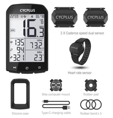 CYCPLUS M1 Cycling GPS Bicycle Speedometer Bike Computer Bluetooth 4.0 ANT+ IPX6 Odometer Bike Accessories - Pogo Cycles