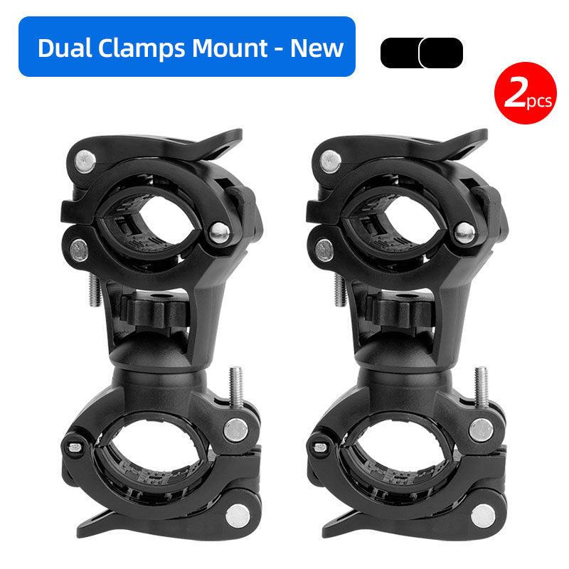 Deemount Bicycle Light Bracket Bike Lamp Holder LED Torch Headlight Pump Stand Quick Release Mount 360 Degree Rotatable HLD-211 - Pogo Cycles