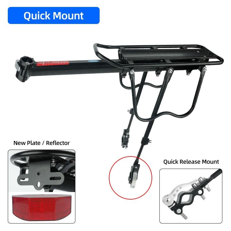 Deemount Bicycle Luggage Carrier Cargo Rear Rack Shelf Cycling Bag Stand Holder Trunk Fit 20-29'' Mtb &4.0'' Fat Bike - Pogo Cycles