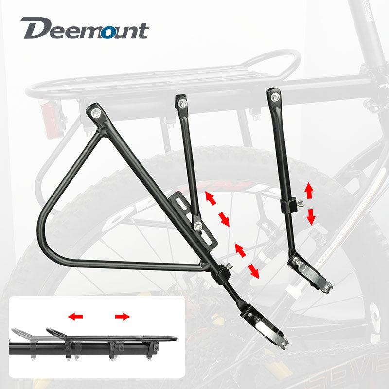 Deemount Heavy Duty Bicycle Luggage Carrier Rear Cargo Rack Stand 24-29'' Bike Trunk 100 KGS Load Fit 4.0 ‘’ Fat Bike Tire - Pogo Cycles