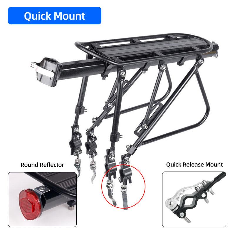 Deemount Heavy Duty Bicycle Luggage Carrier Rear Cargo Rack Stand 24-29'' Bike Trunk 100 KGS Load Fit 4.0 ‘’ Fat Bike Tire - Pogo Cycles