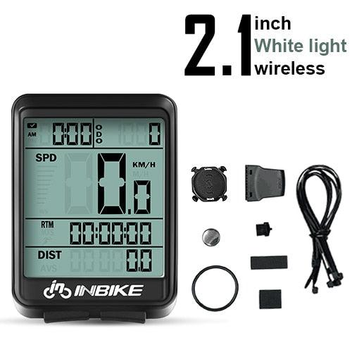 INBIKE Rainproof MTB Bike Computer Bicycle Speedometer Wireless Wired Odometer Cycling Watch LED Screen Measurable Watch IC321 - Pogo Cycles