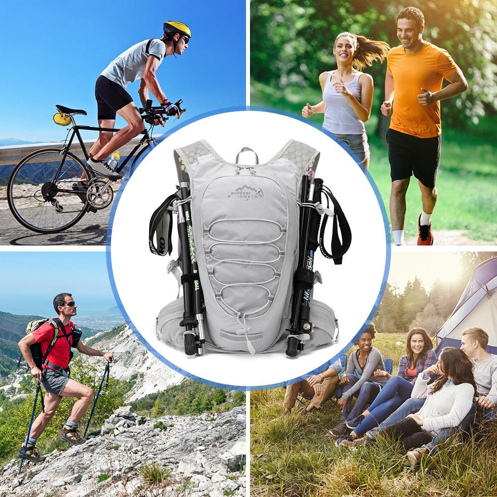 INOXTO-Portable waterproof bicycle backpack, 10 liters, water bag, suitable for outdoor sports, mountaineering, hiking, hydratio - Pogo Cycles