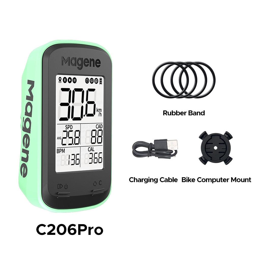 Magene C206 Pro Bike Computer Wireless GPS Speedometer Waterproof Road MTB Bicycle Bluetooth ANT with Cadence Cycling Sensor - Pogo Cycles