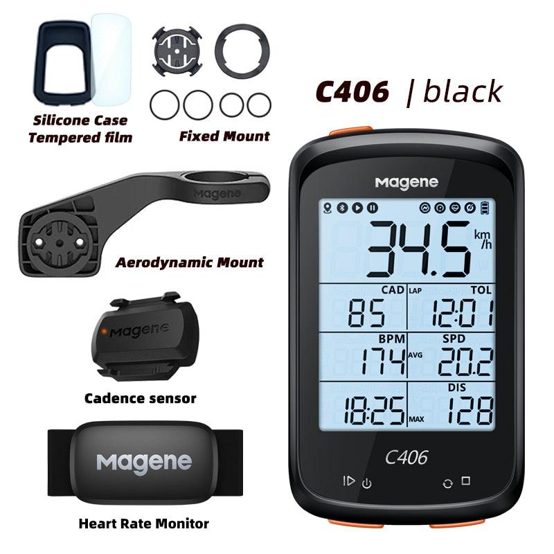 Magene C406 Bike GPS Computer C406 Pro MTB Road Cycle Smart Wireless Waterproof Speedometer Bicycle Odometer Stra - Pogo Cycles