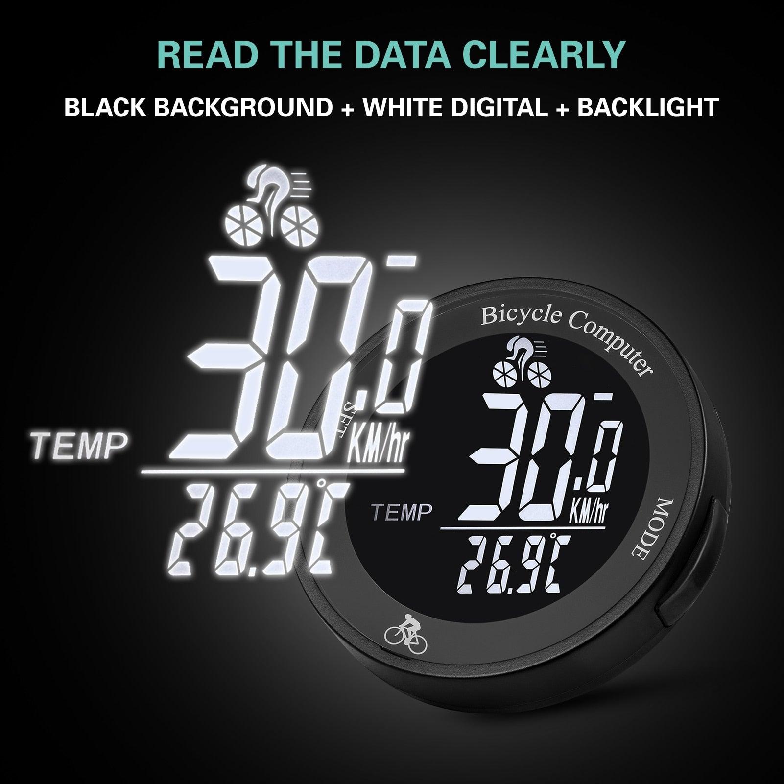 MTB Road Bicycle Computer Wireless Outdoor Waterproof Bike Stopwatch Odometer LED Bicycle Cycling Mountain Bike Speedo Meter - Pogo Cycles