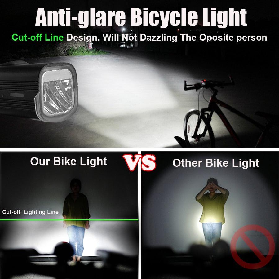 NEWBOLER 1000 Lumen Flashlight For Bicycle USB Bike Front Rear Light Set Rainproof MTB Headlight 4800mAh Cycling Lamp Accessory - Pogo Cycles