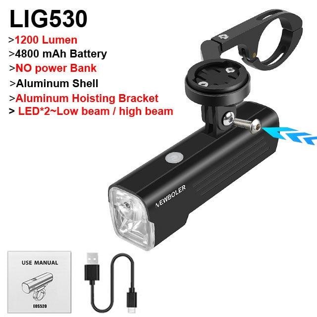 NEWBOLER Bicycle Light Front 1000Lumen Bike Light 4800mAh Waterproof Flashlight USB Charging MTB Road Cycling Lamp Accessories - Pogo Cycles