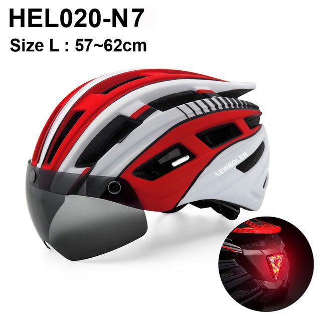 NEWBOLER Cycling Helmet Man Women LED Light Helmet Road Mountain Bike Helmet Lens For Riding Bicycle Sports Skateboard Scooter - Pogo Cycles