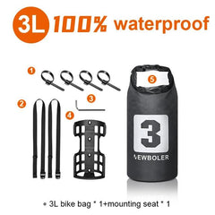 NEWBOLER Portable Waterproof Bike Fork Bag 3L 7L Portable Bike Bag Electric Scooter Bag Bicycle Front Bag Bicycle Fork Bag - Pogo Cycles