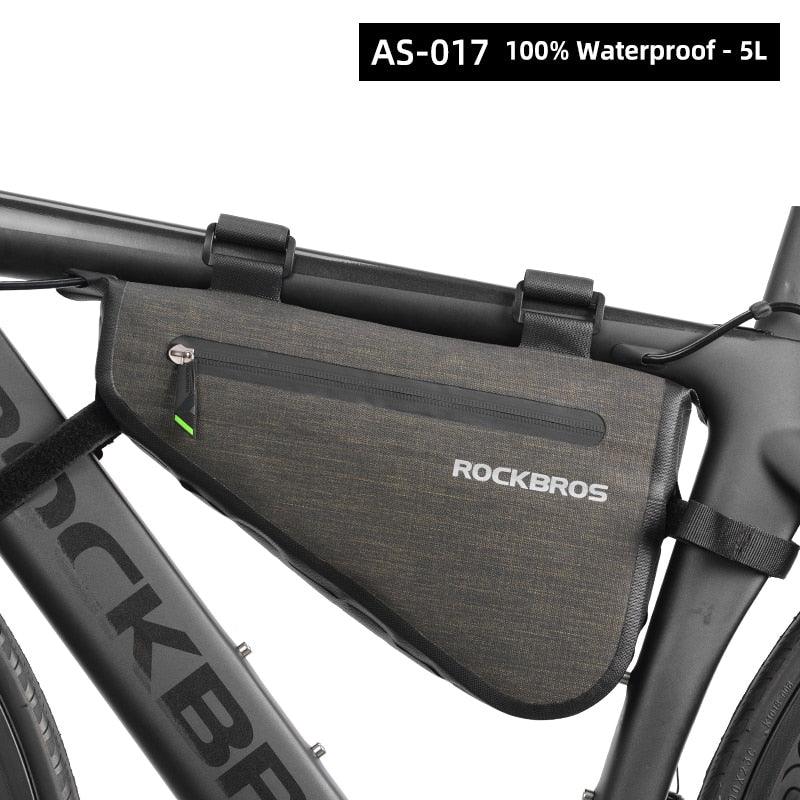 ROCKBROS Rainproof Bike Bag Large Capacity MTB Road Frame Bag Triangle Pouch Waterproof Caulking Bicycle Bag Pannier Accessories - Pogo Cycles